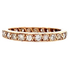 Alianza eternidad diamante 18k oro rosa