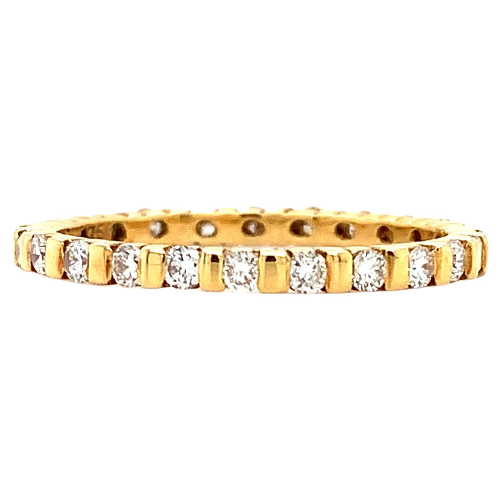 Alianza eternidad diamante 18k oro amarillo