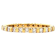Alianza eternidad diamante 18k oro amarillo