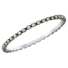 Or blanc 14k Diamant  Anneau rond complet