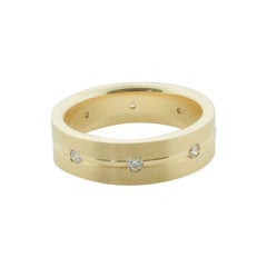 Diamond Fun Ring or Wedding Band in Yellow Gold