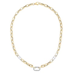 0.47ct Natural Diamond Fusion 14K Yellow Gold Link Necklace