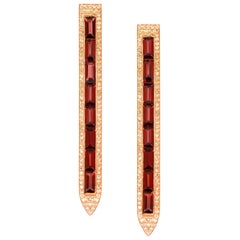 Pendientes Ralph Masri Granate Diamante Ventanas Sagradas