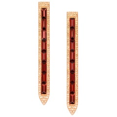 Ralph Masri Diamond Garnet Sacred Windows Earrings