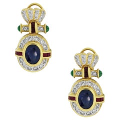Diamond Gemstone Earrings
