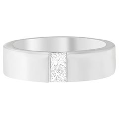 Bague pour homme en diamant 0,25 carats or blanc 14K