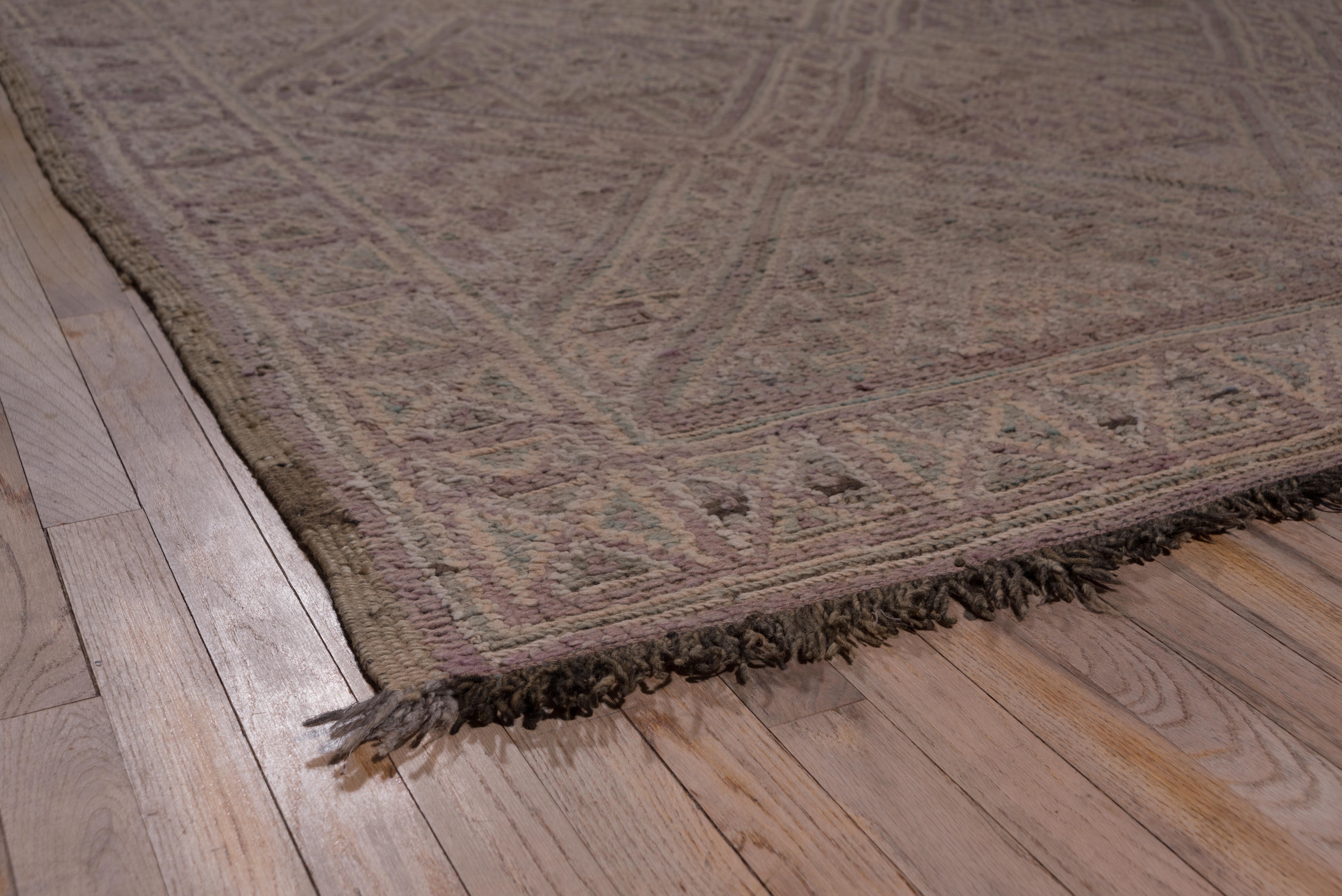 Diamond Geometric Faded Midnight Olive Moroccan For Sale 1