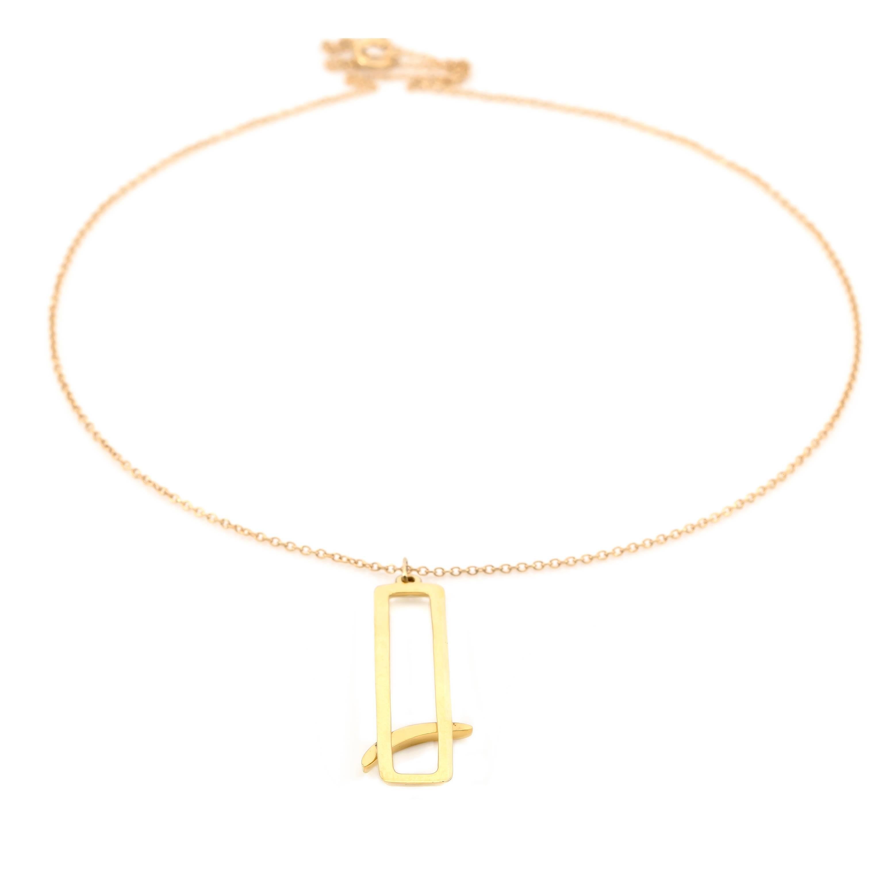 da uomo o donna Collana in oro con diamanti geometrici in vendita