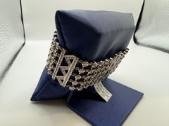 Diamond Geometric Style Bangle bracelet 18KT gold movable