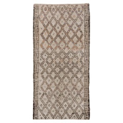 Diamond Geometric Village Rug in a Soft Faded Fog 