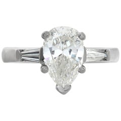 Diamond GIA certified Pear shape ring