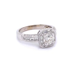 Diamant GIA Solitaire Bague en or Art Deco Revival - Bijouterie fine de succession