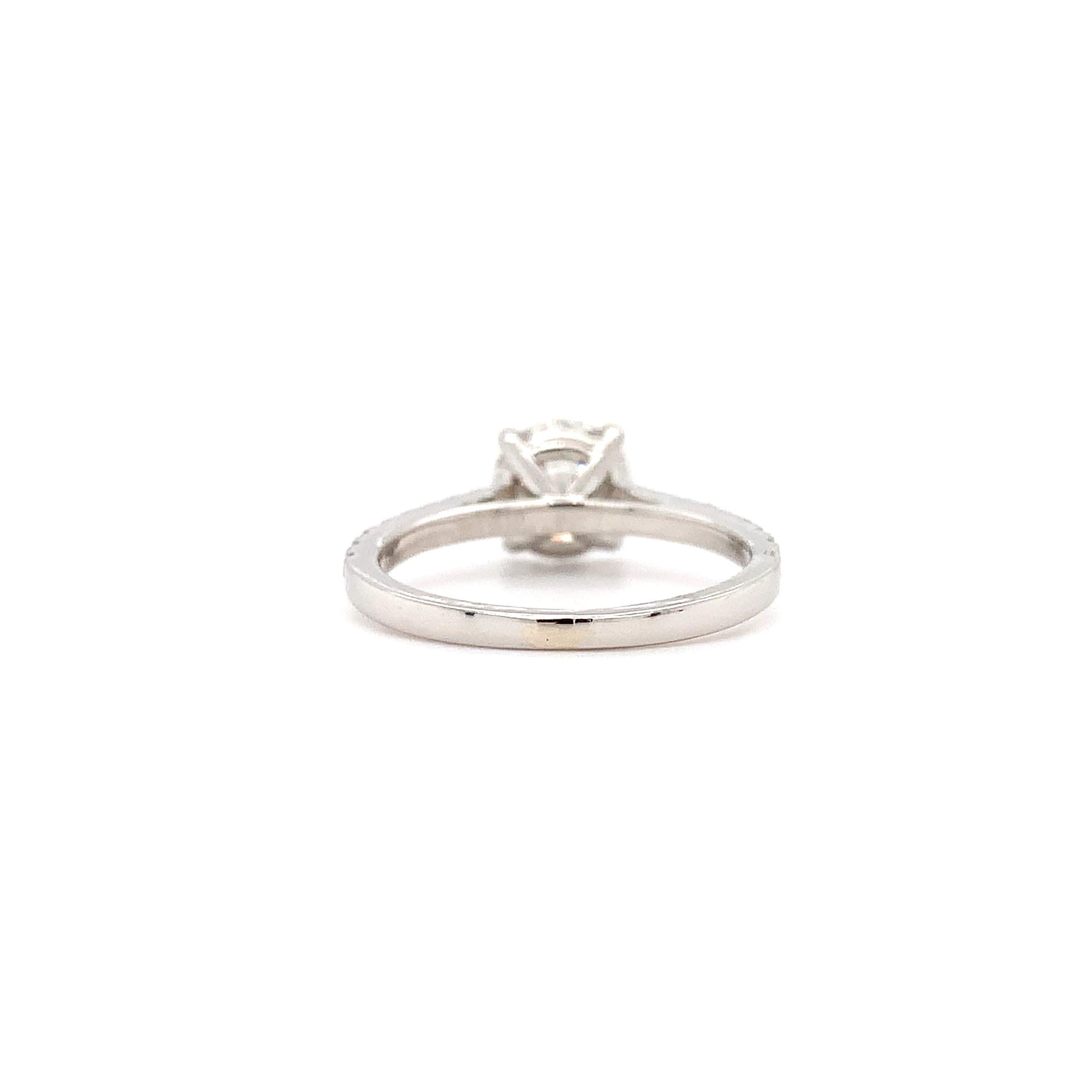 Diamond GIA solitaire engagement ring platinum For Sale 1
