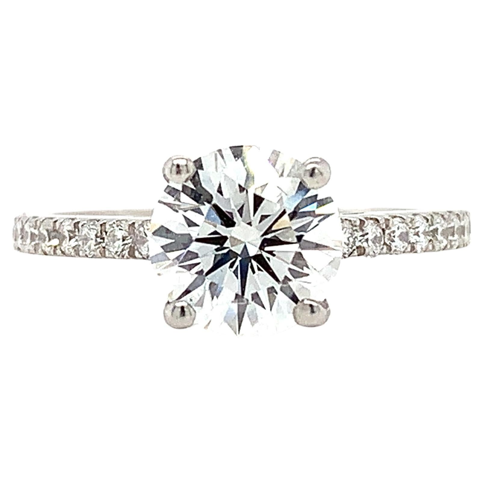 Diamond GIA solitaire engagement ring platinum