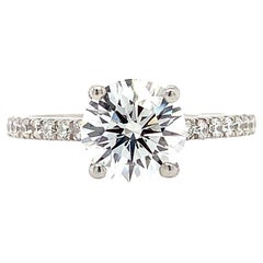 Diamant GIA Solitär Verlobungsring Platin mit Diamant