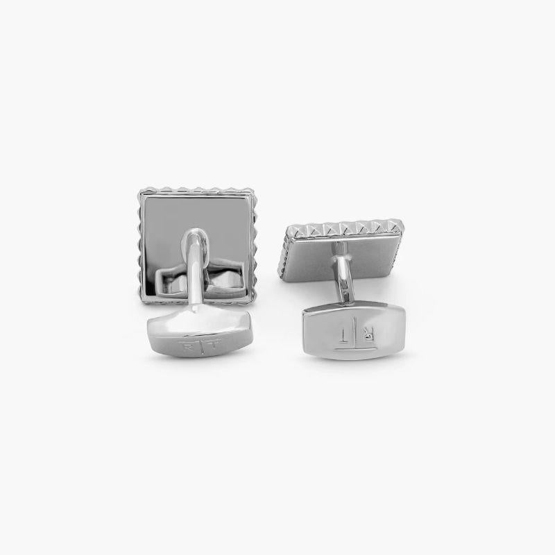 Diamond Giza Square Cufflinks In New Condition For Sale In Fulham business exchange, London