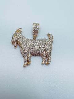 Diamond GOAT Statement Pendant