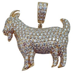 Diamond GOAT Statement Pendant