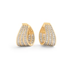 Orecchini in oro diamantato a 18 carati