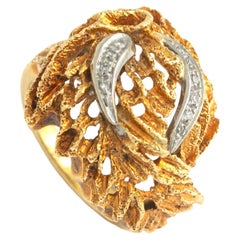 Vintage Diamond Gold 18K Ring 1970S