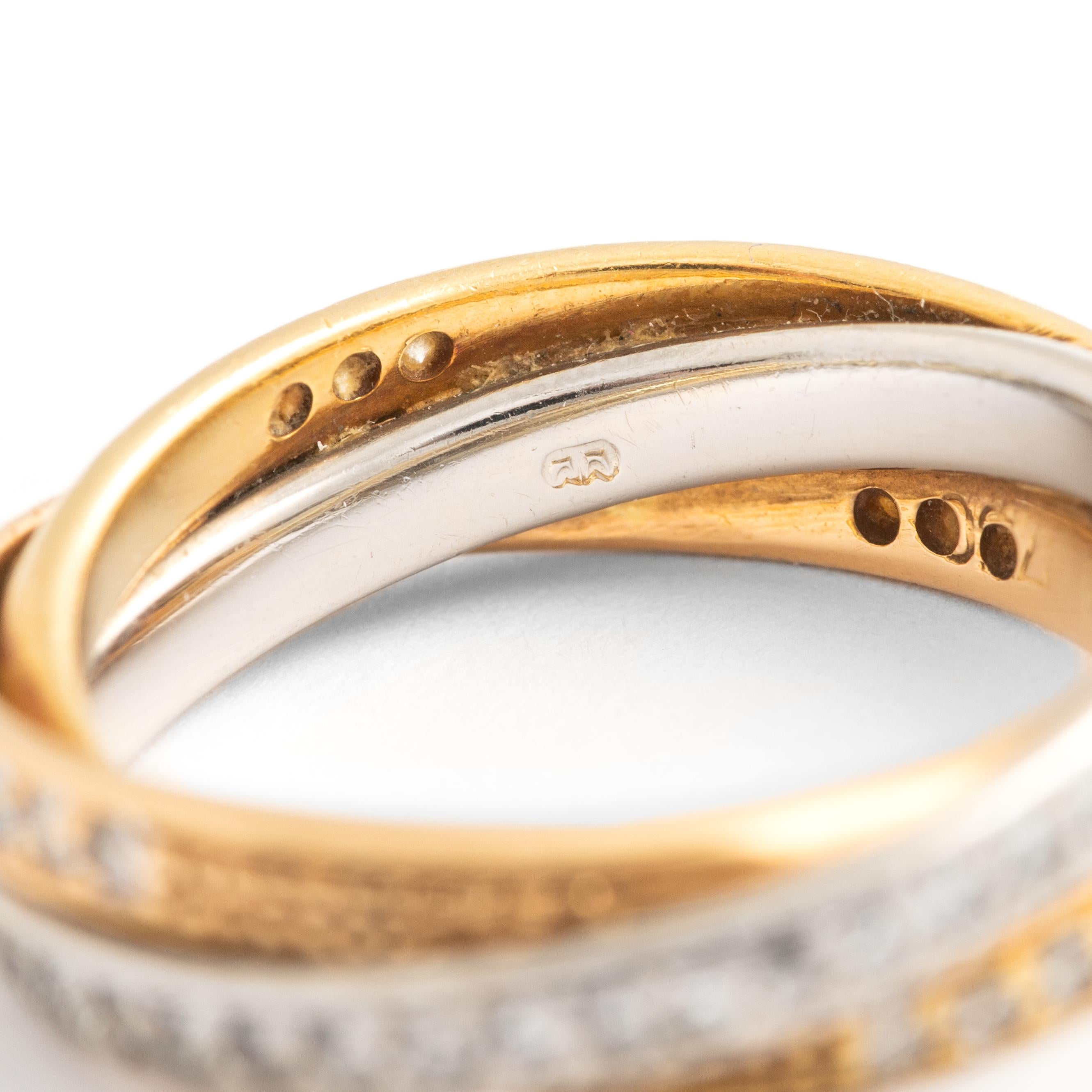 Diamant Gold 18K Ring im Angebot 1
