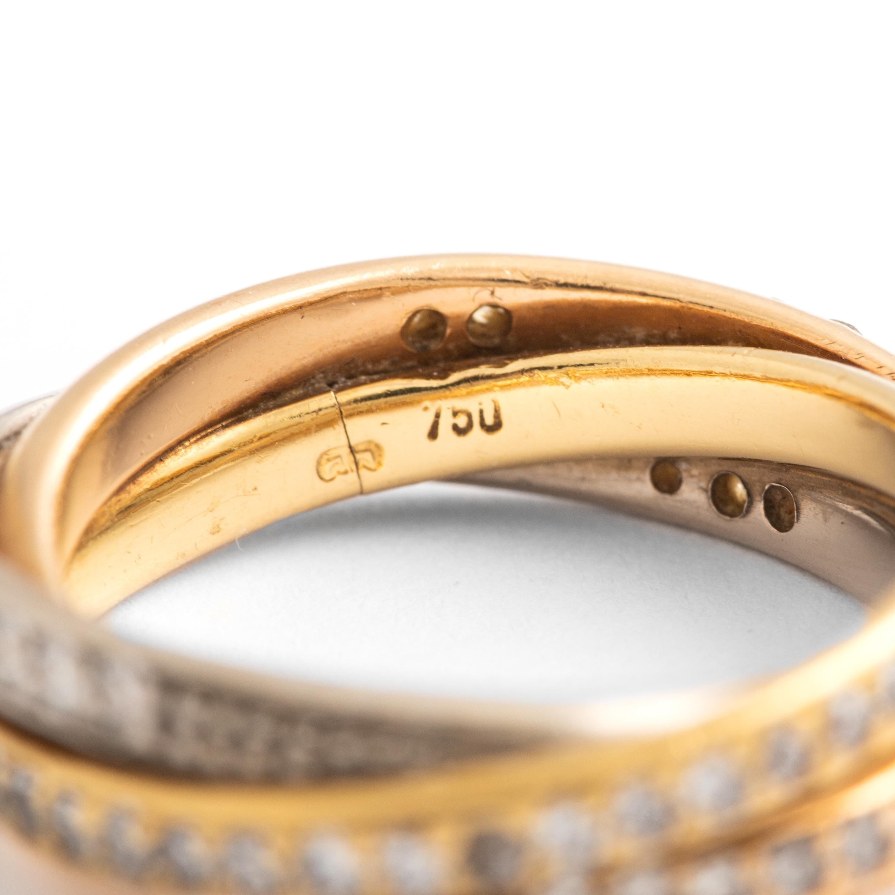 Diamant Gold 18K Ring im Angebot 2