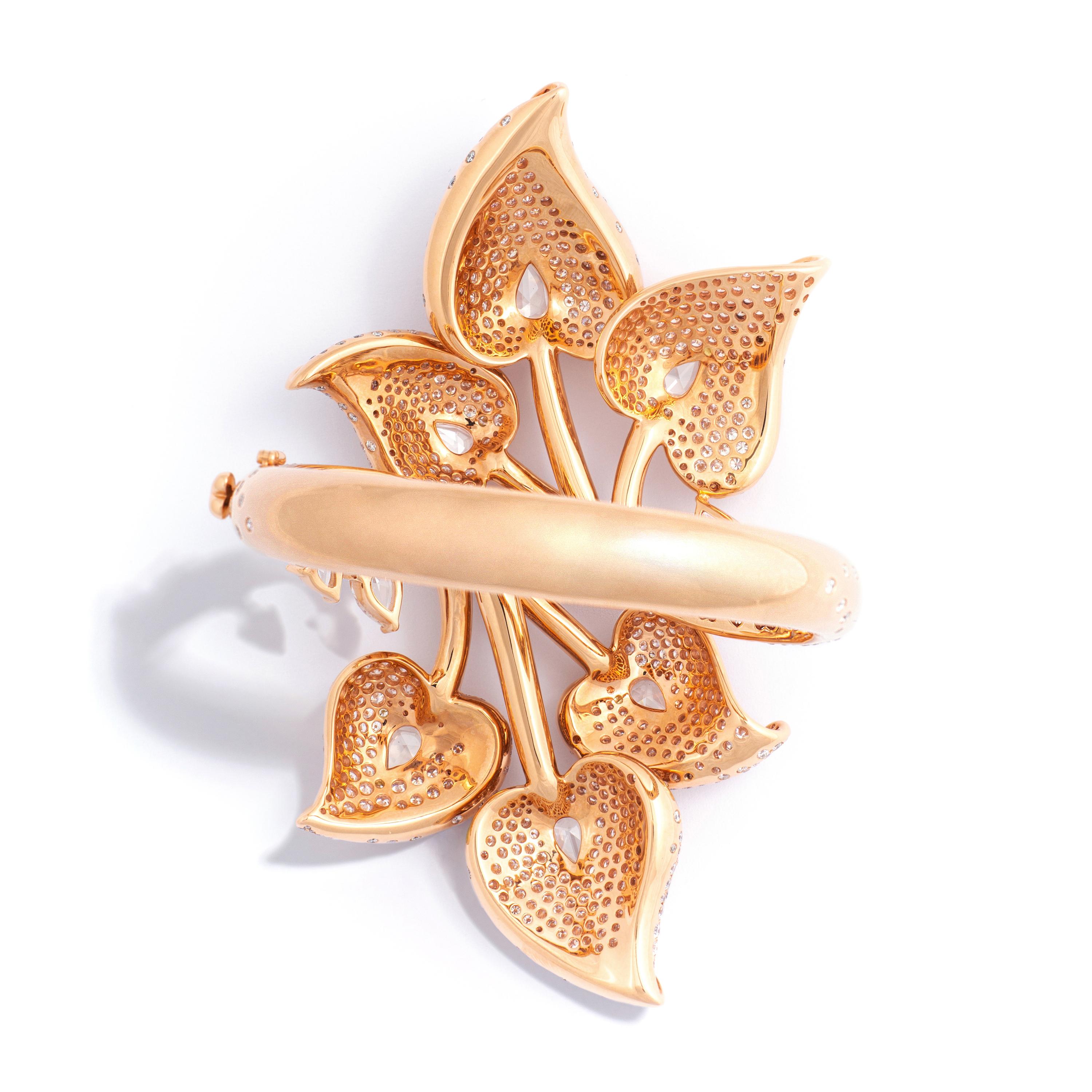 Aesthetic Movement Diamond Gold Bracelet For Sale