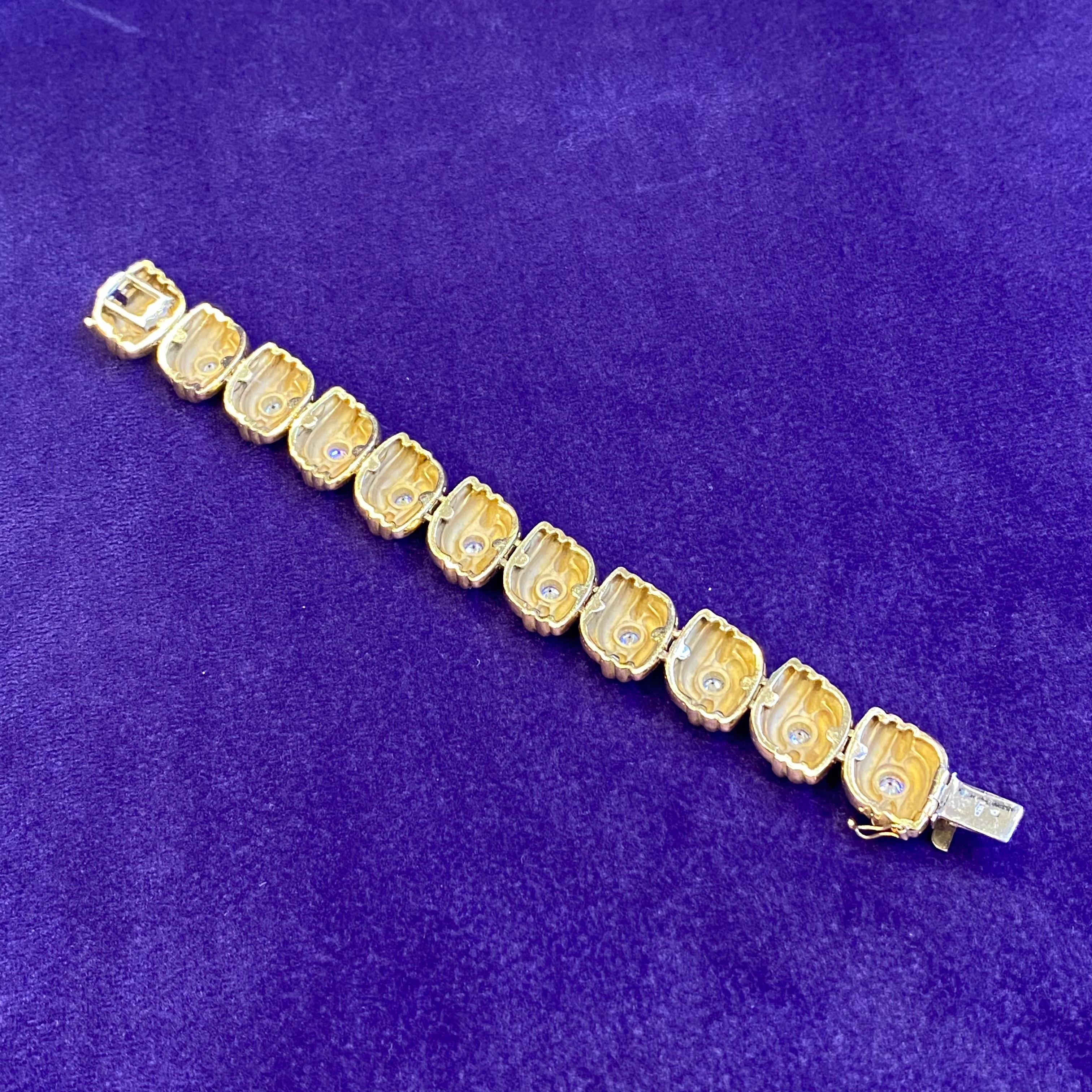 Diamant-Gold-Armband im Angebot 3