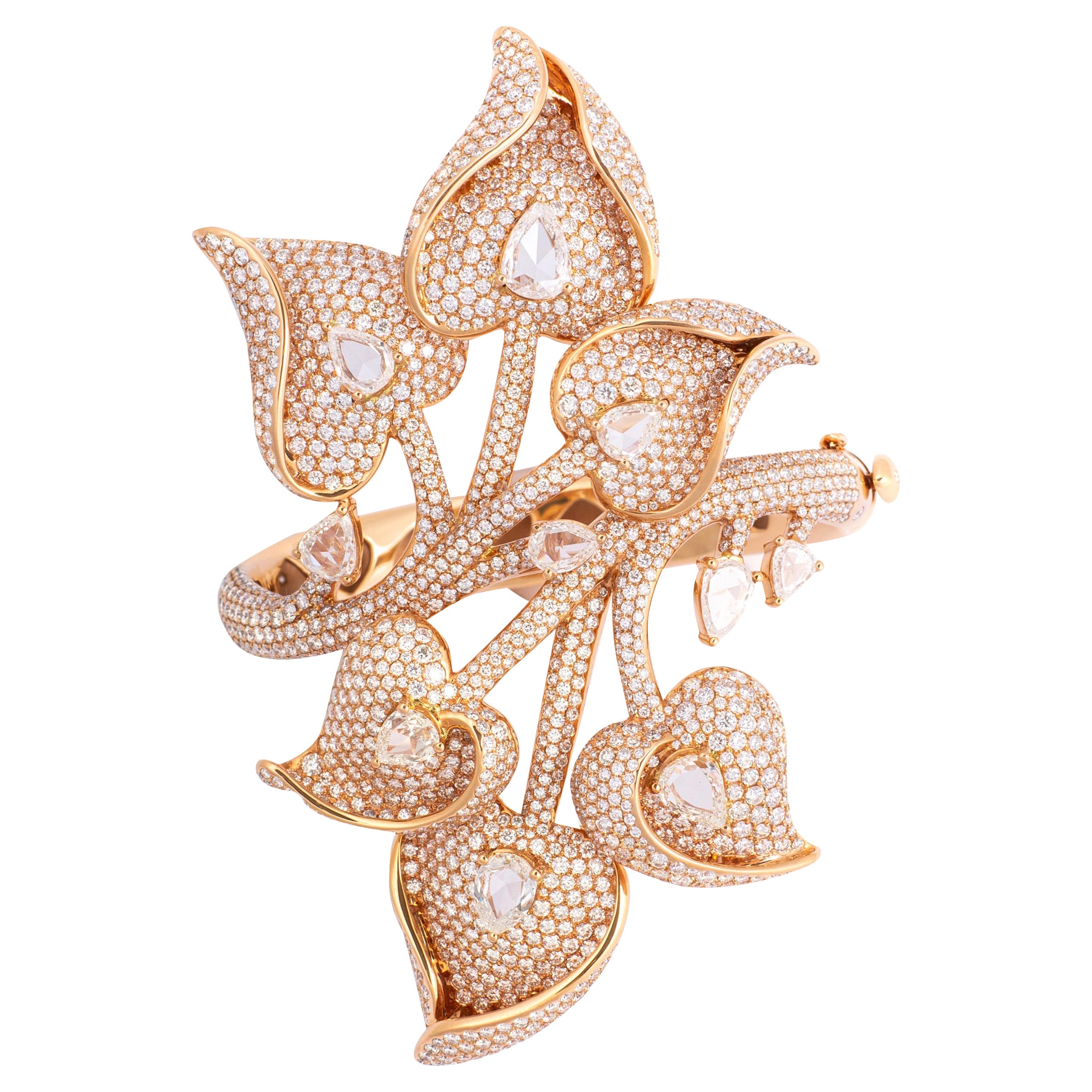 Pulsera de oro con diamantes