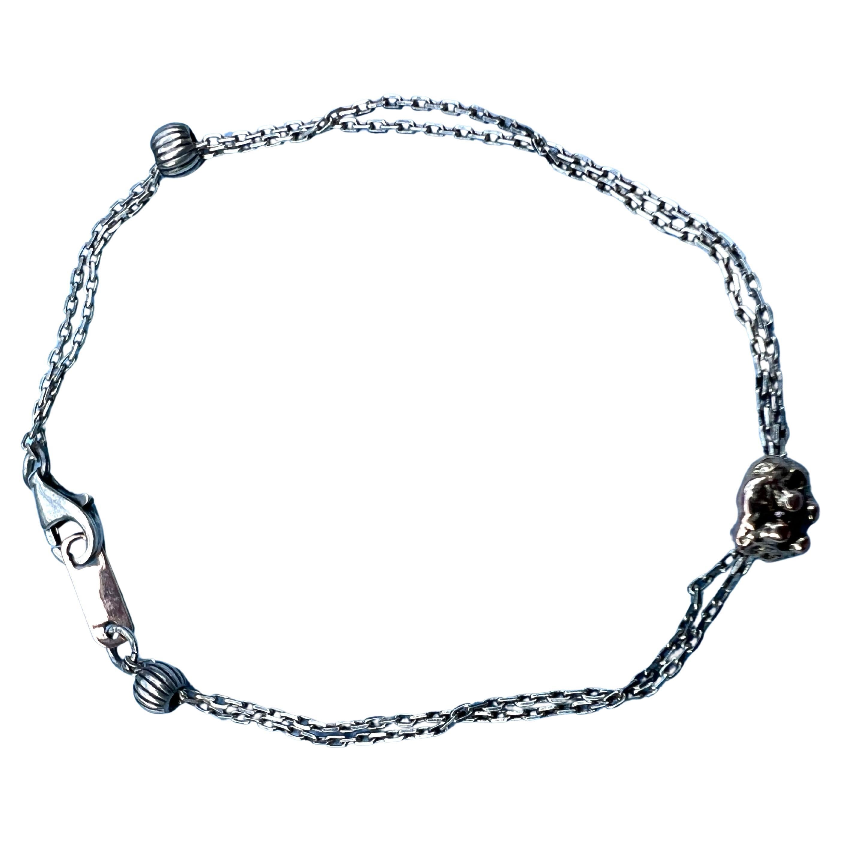 Diamond Gold Bracelet Nugget Silver Chain