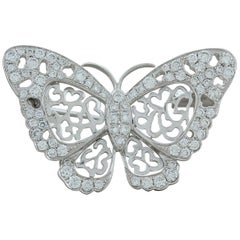 Diamond Gold Butterfly Brooch