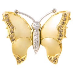 Diamond Gold Butterfly design Clasp