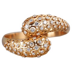Pulsera Bypass de Oro con Diamantes