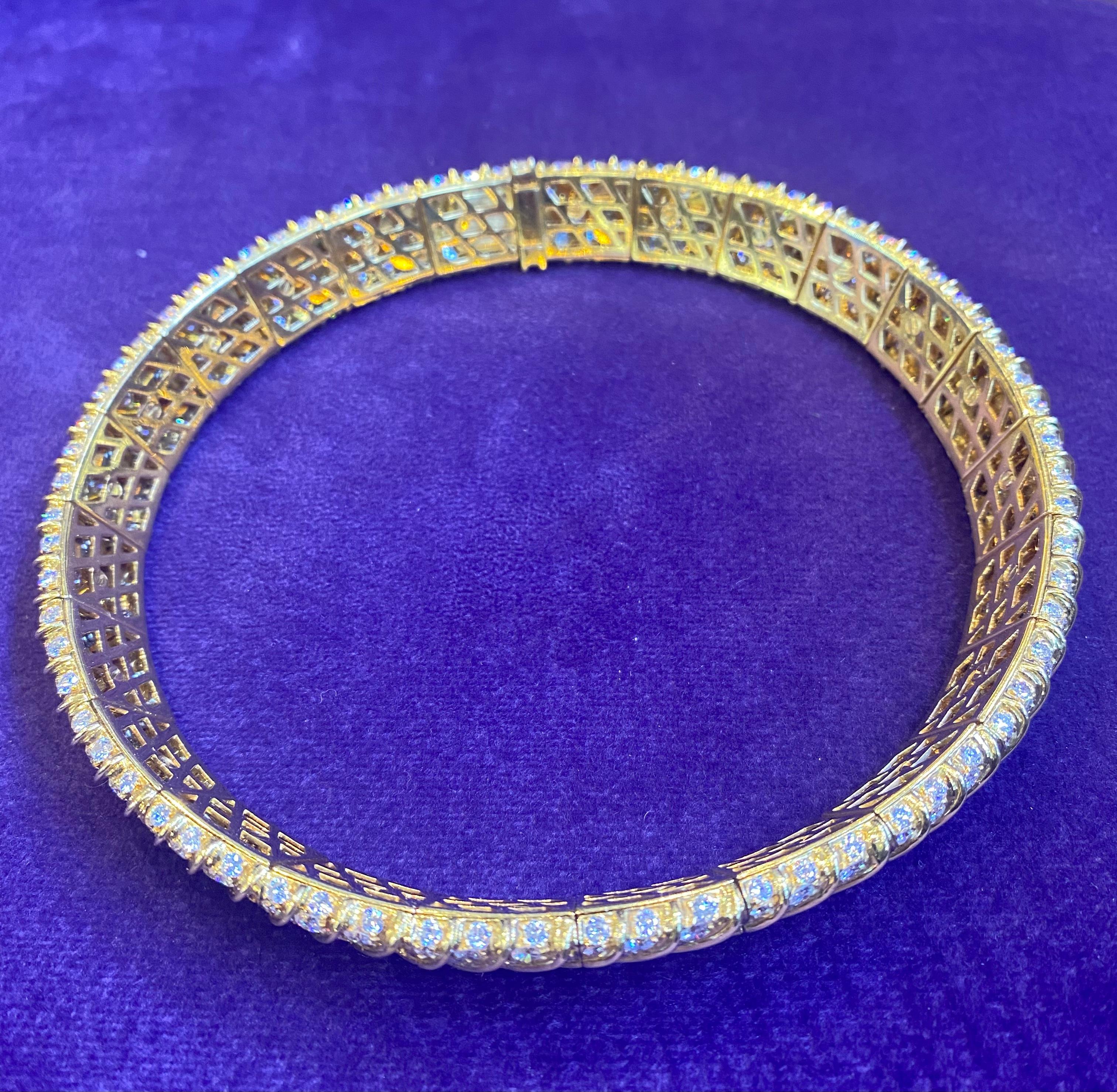 Diamond & Gold Choker Necklace For Sale 1
