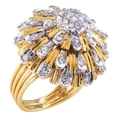 Vintage Diamond Gold Cocktail Ring