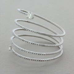 Diamond Gold Coiled Stretch Bracelet