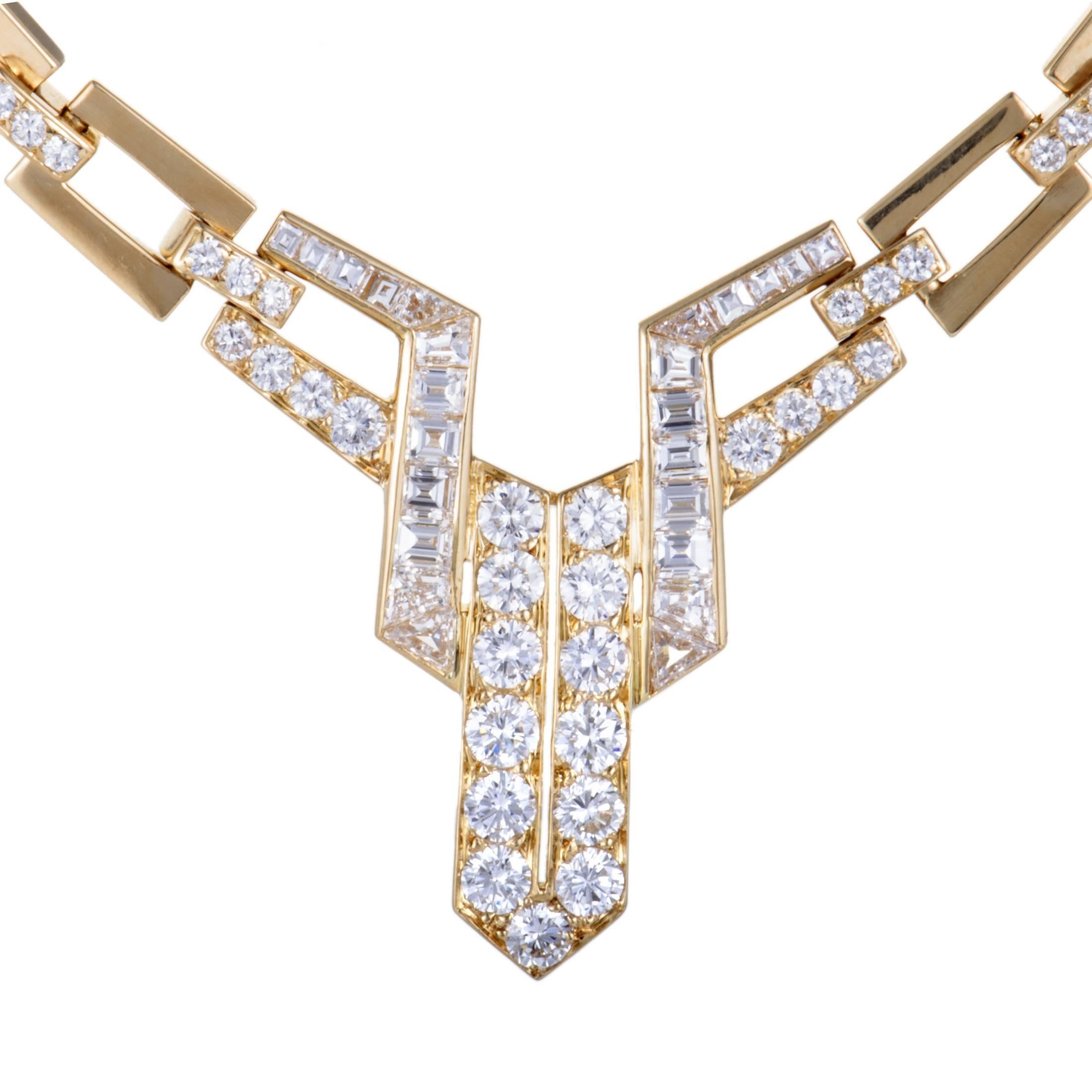 Diamond Gold Collar Necklace