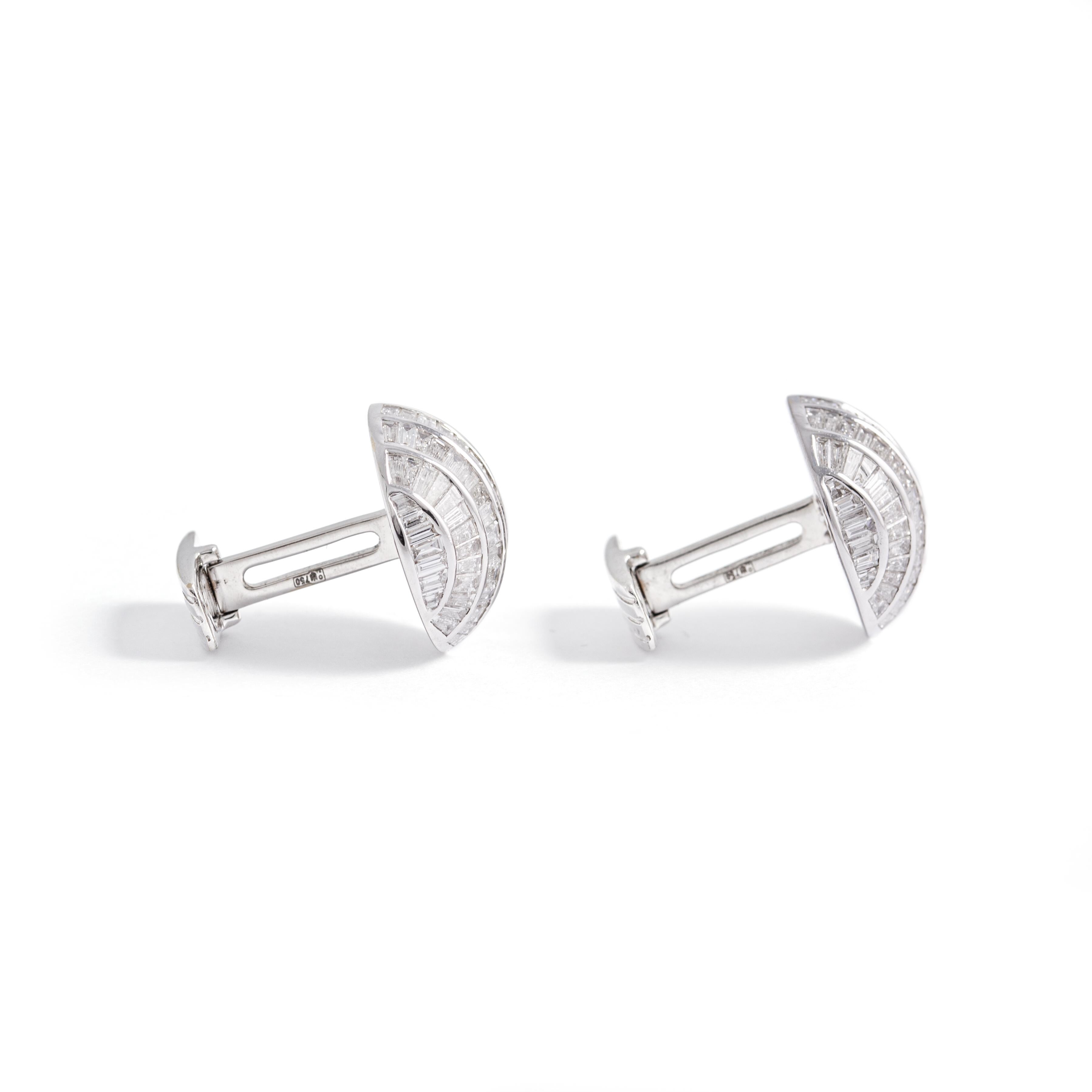 gold and diamond cufflinks