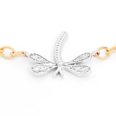 Diamond and Gold Dragonfly Bracelet