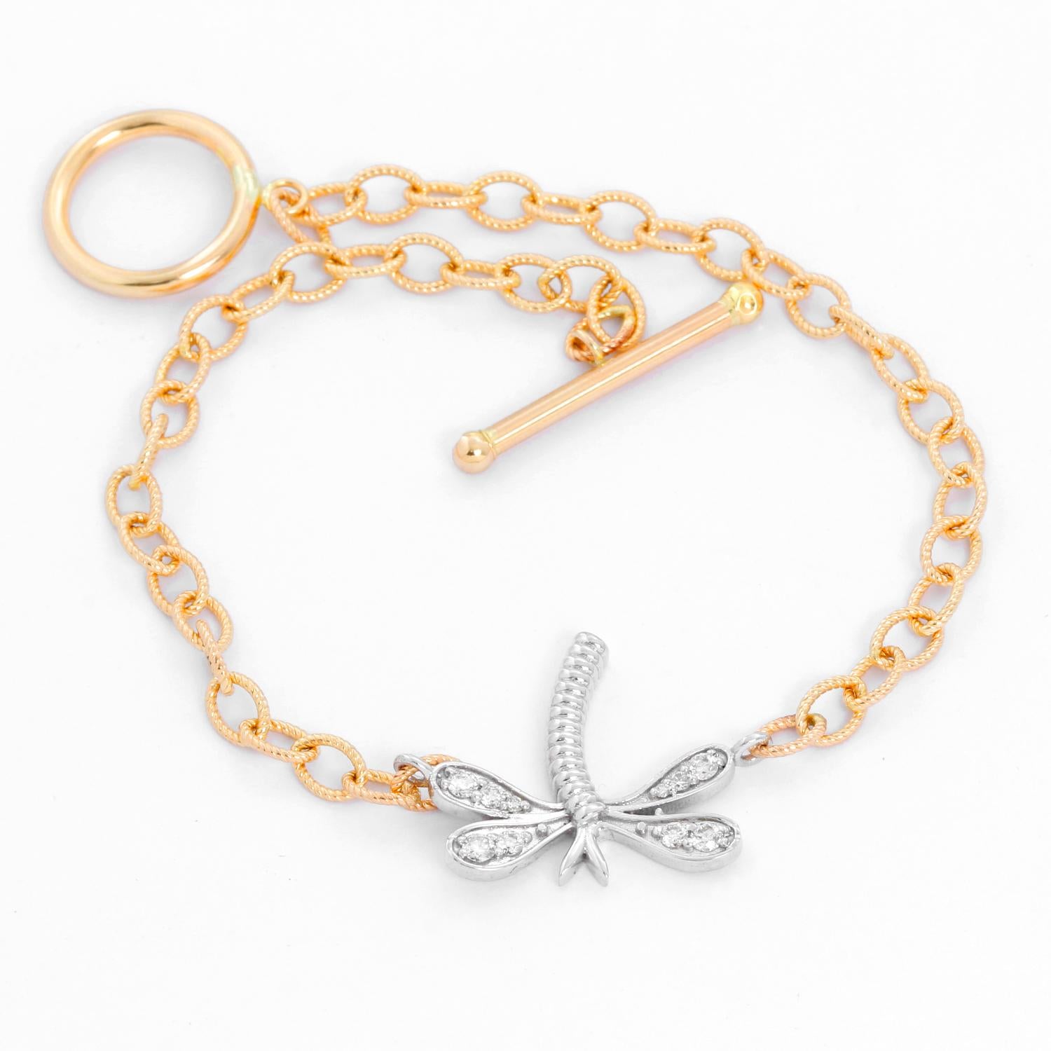 white gold dragonfly bracelet