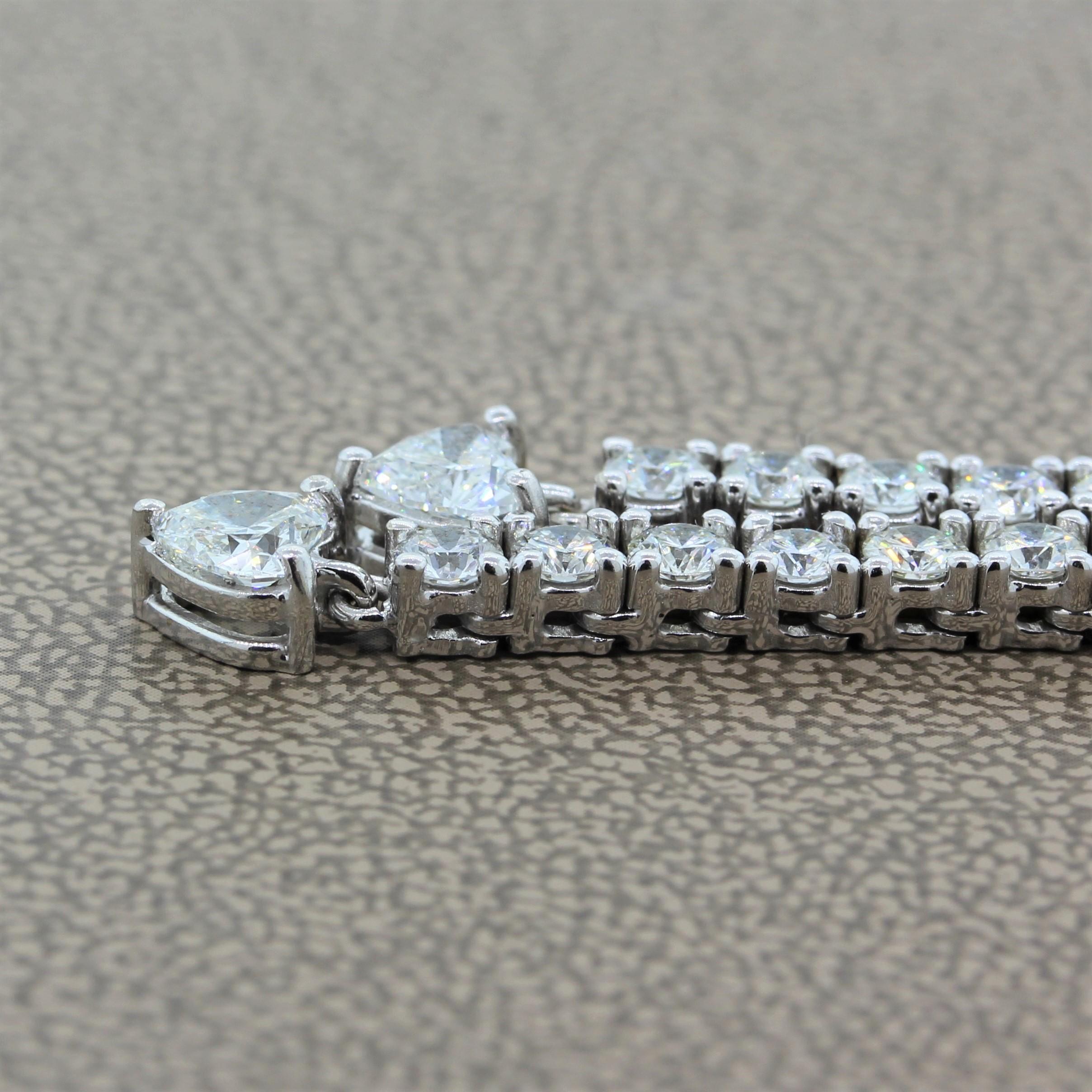Diamant-Gold-Tropfen-Halskette im Angebot 3