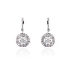 Natural 1.72carats Diamonds Earring in 18k Gold