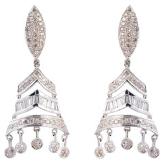18k gold Diamond Earring with 1.87 carats of gold