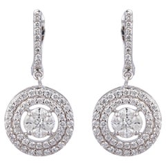 18k gold Diamond Earring with 1.72 carats of dimaonds