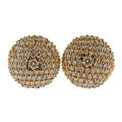 Vintage Diamond Gold Earrings