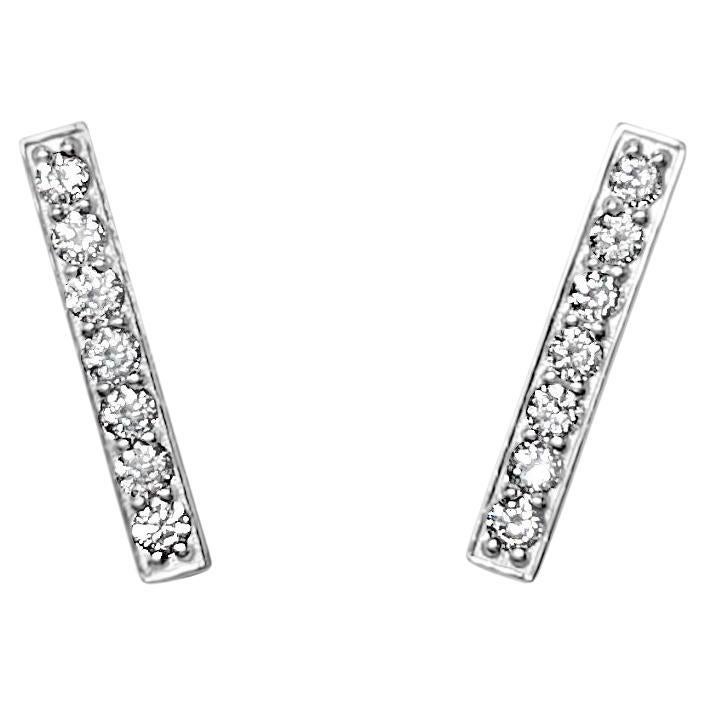 Diamond gold earrings