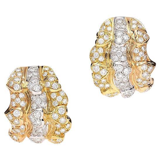 Diamond Gold Earrings For Sale