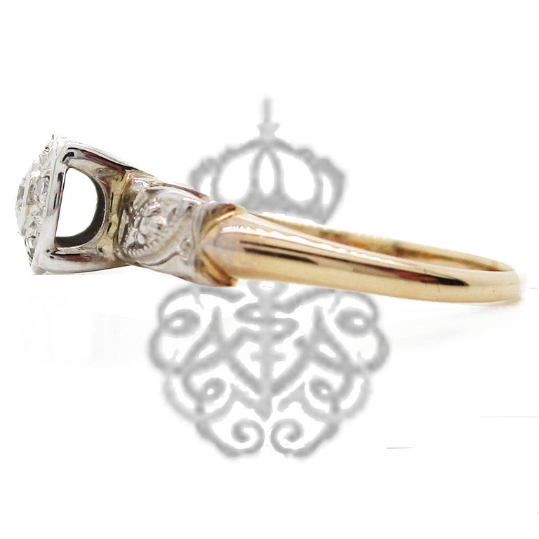 Diamond Gold Engagement Ring For Sale at 1stDibs