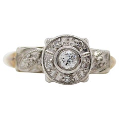 Vintage Diamond Gold Engagement Ring