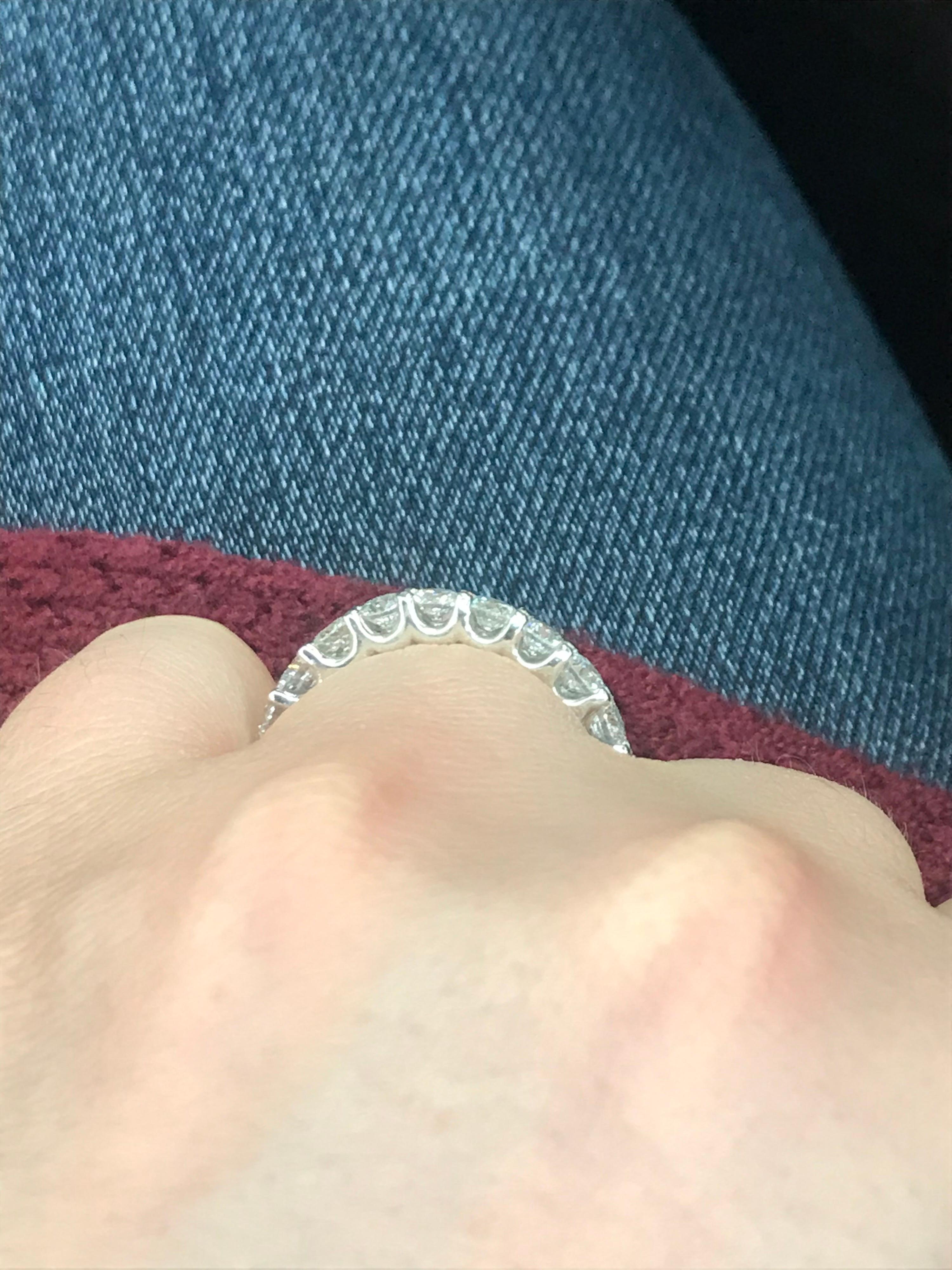 Diamond Gold Eternity Band Ring 4.00 Carat For Sale at 1stDibs | u ...